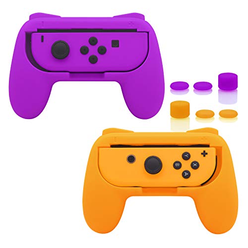 Fastsnail Grips Compatível com Nintendo Switch para Joy Con & OLED para Joycon, kit de alça resistente ao desgaste compatível com Joy Controllers, 2 pacote