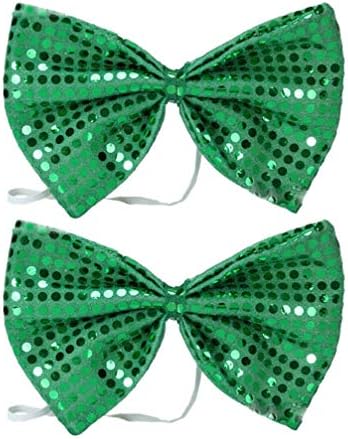 Aboofan Green Bowtie Patrick Day Day Shamrock Bowties Senhoras Irlandesa