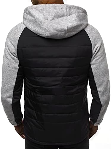 Jackets de inverno para homens Casual Casual Casual Sports Diretas de manga comprida Zipper casacos de casaco com capuz