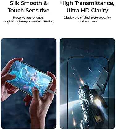 Benks iPhone 14 Pro Max Screen Protector Finish com 0 Dust Easy Install Tool, [2 pacote] Antanspressão e anti-Glare,