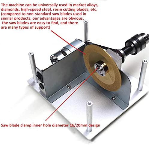 Mini serra de mesa de madeira, 795 Motor Professional DIY SAW, ajuste de 7 velocidades, altura de serra 30 mm, precisão T-slot 0-90 ° Push de ângulo Régua para modelos DIY Wood, alta configuração PRODUCT No.:WW-75