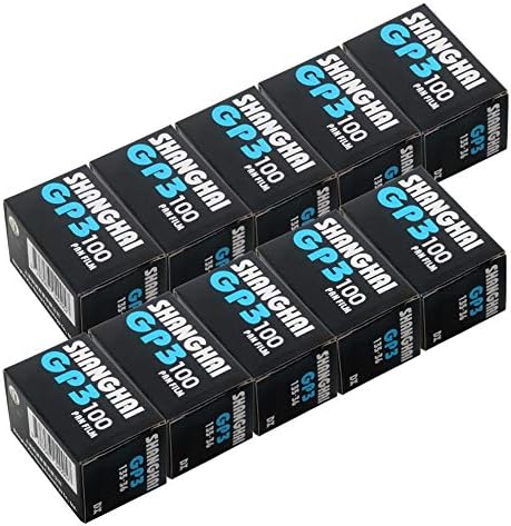 10 rolos shanghai preto e branco gp3 135 35mm 36exp iso 100 b & w b/w filme automático dx