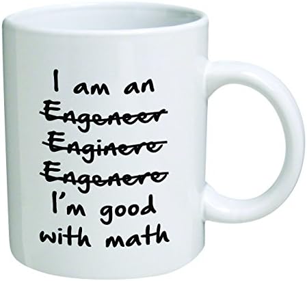Engraçado Erro, eu sou um engenheiro bom com Math Black13f37-11 Oz Caneca de Coffee - Inspiração engraçada e sarcasmo