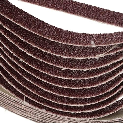 Cinturão abrasivo de Syzhiwujia 10pcs 13x457mm Polishing abrasivo Landagem de lixadeira para lixadeira de lixadeira moagem de perfuração para acessórios GRIT 40/60/80/120