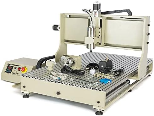 Máquina de roteador CNC 2.2kW 4 Eixo 6090 Kit de roteador CNC USB Máquina de gravação 3D + VFD Motor de fuso de resfriamento