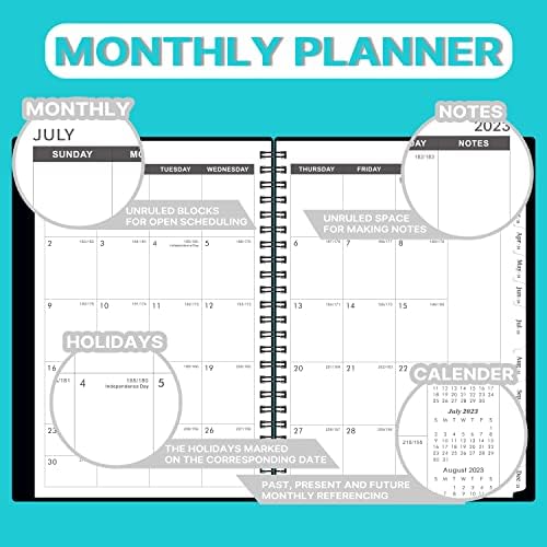 Planejador mensal 2023-2026 - Planejador mensal de 3 anos de julho de julho.