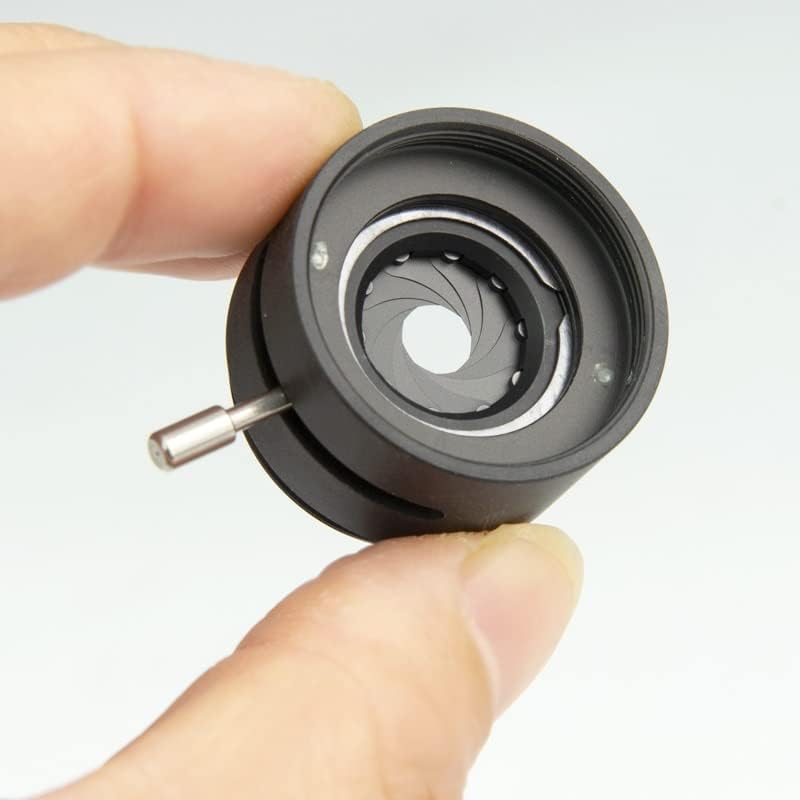 Acessórios para microscópio de laboratório Câmera de adaptador de montagem C Câmera de microscópio Abertura de diafragma Iris ajustável Condensador 1mm-12mm