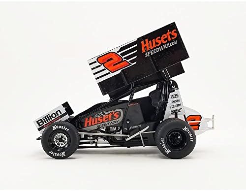 Carros de brinquedo Carro de sprint alado 2 David Gravel Huset Speedway Big Game Motorsports 1/18 Modelo Diecast Model