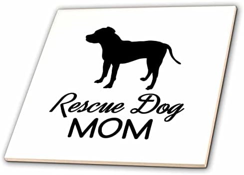 3drose Janna Salak Designs cães - Mãe para cães de resgate - azulejos