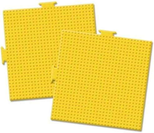 Pegboards quadrados amarelos de Perler, 2pc, 5,7 '' l x 5,7 '' h