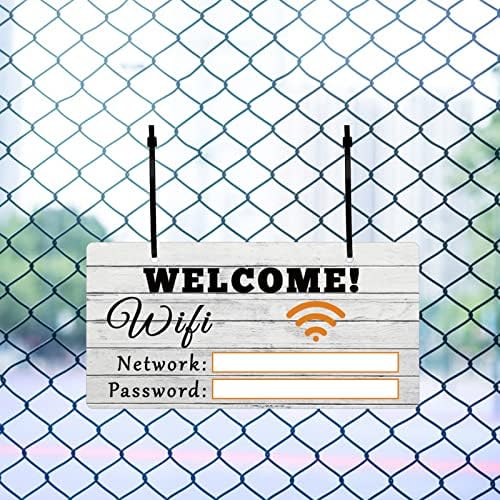 Wi -Fi Sign for Restaurant Home Business Centerpieces Wi -Fi Senha pendurada em placa para o café visitantes convidados