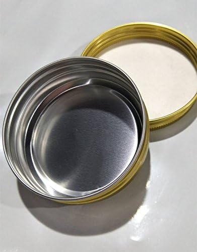 2 oz.tins Gold de alumínio de alumínio de alumínio redondo parafuso de tampa superior de tampa de metal Tances de lata de alumínio Latas