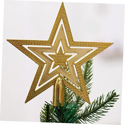 Veemoon 3pcs Árvore de Natal Top Star Decoracionas para De Star Snowflake Treetop Tree de Natal Ornamento de Para Para Santa Treça Treça Marcador