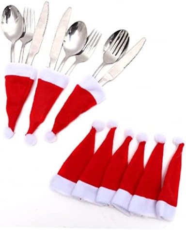 Toyvian 9pcs Calheres de Natal Adorno para Mesa de Natividade Decoração Para Mesa de Xmas Holder de Christmas Bolsas de Tabaladas