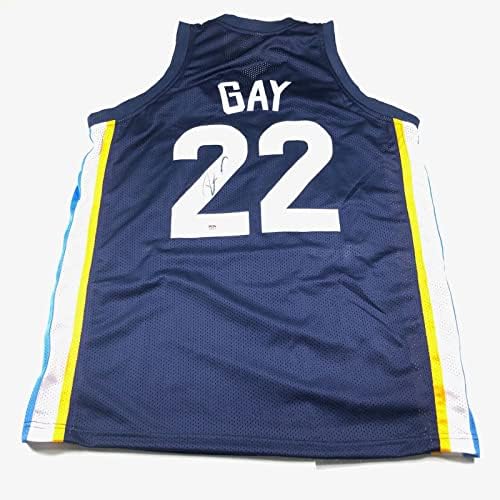 Rudy Gay assinou Jersey PSA/DNA Memphis Grizzlies autografados