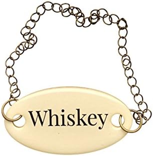 Duke Baron Vintage Brass Tag, Cognac com cadeia