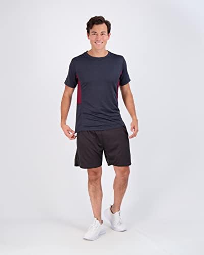 Real Essentials 5 Pack: Men's Dry-Fit Wicking Wicking ATIVO ATHLETIC Performance Crew T-Shirt