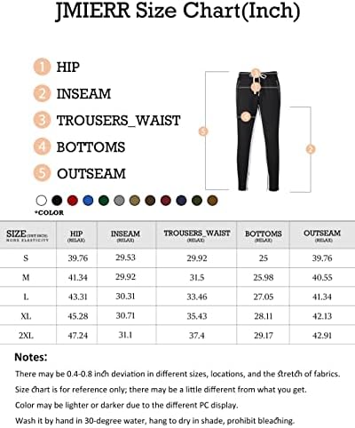 Jmierr Men's Sweats com bolsos com zíper Slim Fit Athletic Pants Traning Track Pants Joggers para academia, corrida, treino