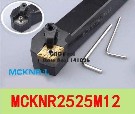 FINCOS MCKNR2525M12/ MCKNL2525M12 75 graus Conjunto de ferramentas de torneamento externo 25 * 25 * 150mm CNC Turnando Torno Torno Ferramentas de Corte de Torno -: MCKNL2525M12)