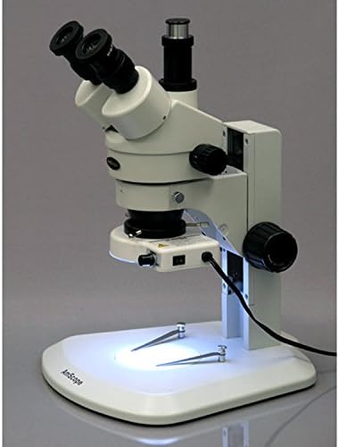 Microscópio de zoom estéreo trinocular profissional de estéreo SMscope SM-1TRX-80S, oculares WH10X, ampliação de 3,5x-45x,