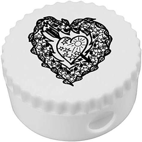 Azeeda 'Sun & Stars Hearts' Compact Pencil Sharpiner