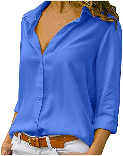 Camisas para baixo para mulheres Spring Spring Trendy 2023 Elegante blusa de túnica floral de túnica de manga longa