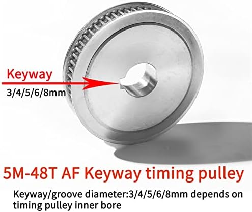 Lueao cqinju-timing polia htd 5m 48 dentes da polia síncrona do cronograma 8/10/21/14/15/16/17/19/20/22/24/25mm para largura 15mm Htd5m Genda de roda 48t 48teets, 3d Acessórios para impressões