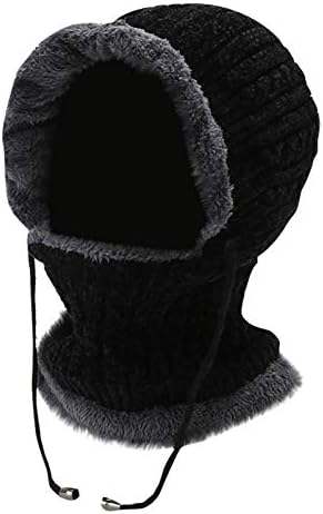 Mulheres Baggy macia e girada chapéu de gorro de neve Proteção de orelha fria cor Thunderhead grossa Capra para mulheres