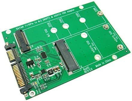 SINTECH M.2 SATA 3.0, MSATA para SATA Adaptador 2 em 1 Suporte de cartão Mini SATA ou NGFF B Key SATA III SSD