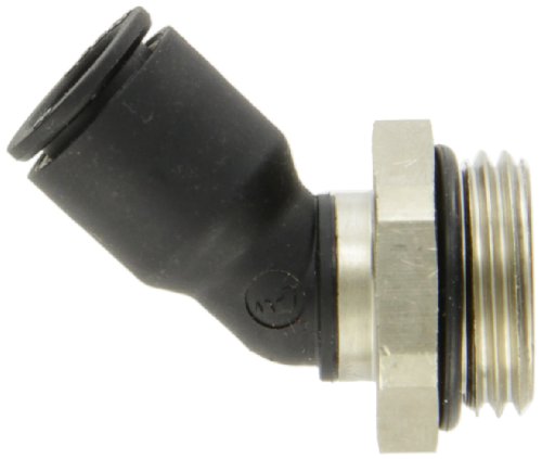 LeGris 3133 08 10 Nylon e níquel, encaixe de push-to-conectado, cotovelo de 45 graus, 5/16 ou 8 mm de tubo od x 1/8 BSPP MACH