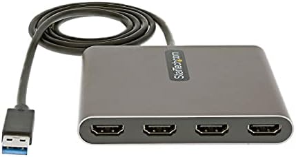 Startech.com USB 3.0 a 4x Adaptador HDMI - Card de vídeo e gráfico externo - Dongle do adaptador de exibição HDMI TIPO A TIPO A QUA