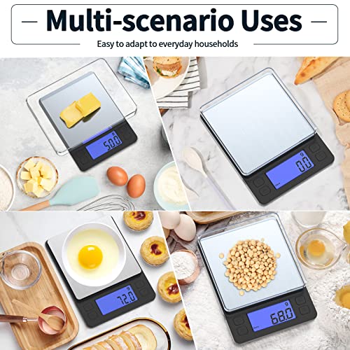 Escala de alimentos digitais, escala de cozinha para onças de alimentos e gramas de alta precisão Mini Gram Scale para cozinhar,