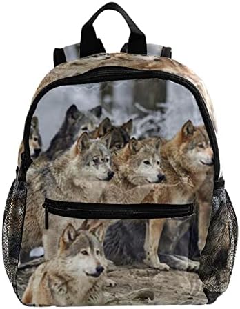 Mochila de viagem VBFOFBV para mulheres, caminhada de mochila ao ar livre esportes mochila casual Daypack, Animal Pack of Wolves
