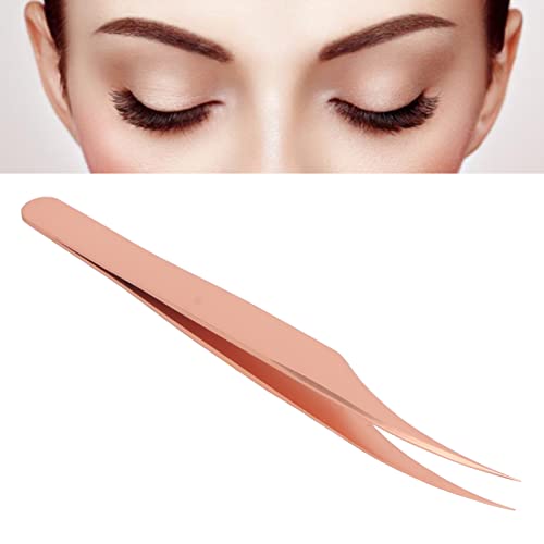 Extensão de cílios de aço inoxidável Tweezers confortável e preciso Tweezers de ouro de ouro rosa para pinças de volume de aço