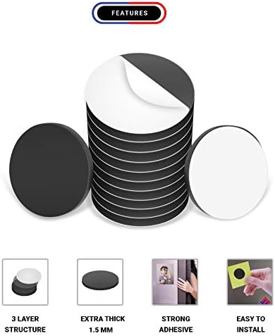 Discos magnéticos adesivos - discos magnéticos redondos com apoio adesivo - pontos adesivos magnéticos ótimos para artesanato!