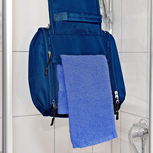 Kronify grande bolsa de higiene pessoal premium pendurada l estata cosmética com espelho l saco cosmético para homens