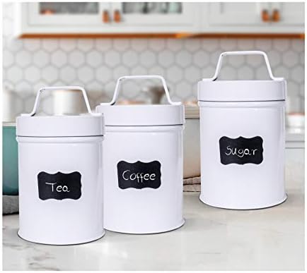 Latas de metais conjuntos de cozinha, chá, café, armazenamento de alimentos, vasilha em aço galvanizado - Acessões de decoração da casa