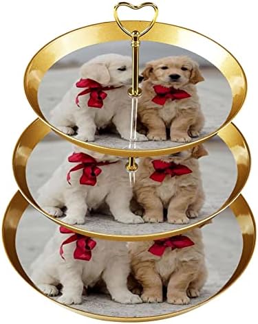 Torre de cupcake de 3 cupcakes de 3 camadas Exibição de cupcake titular Torre da Árvore da Árvore para Festas Decor, Animais Golden