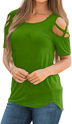 Greer mulheres blusas de verão manga curta sexy ombro frio camiseta tops