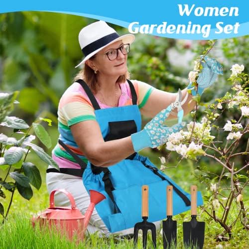 Wesiti 6 Packs Gardening Tool Set Gifts Garden Hand Tool Ferramenta lavável Apron de jardinagem com bolsos e luvas 3 espasmos