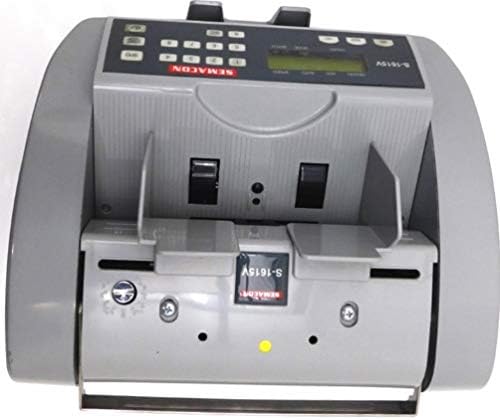 Semacon S-1615V Premium Bank Grade Currency Value, Keypad de 10 dígitos, até 1800 notas de banco por minuto, em lote de 10 chaves/1-999 Range, Smartfeed Friction Roller System