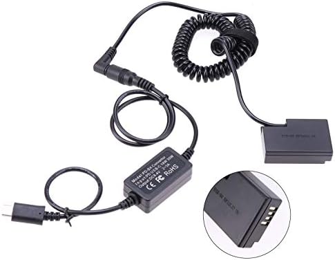 Fotga Power Bank Cabo de adaptador de energia USB tipo C com LP-E17 Dummy Battery DR-E18 DC Couplador para Canon Eos R8 R10 RP R50 77D 850D 800D 760D 750D 200D II 200D T6i T6S rebel