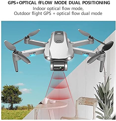 XZRUK Drone para adultos com câmera de 6k Vídeo ao vivo FPV para iniciantes, Quadcopter RC dobrável com retorno automático para casa, Siga -me, câmeras duplas, inclui transporte, para adultos e Begi