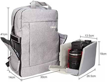 WYFDP ombros da câmera digital Backpack de lazer de lazer Casual impermeabilizada W Tampa de chuva Fit 14in Laptop W Porta USB para DSLR Tripé