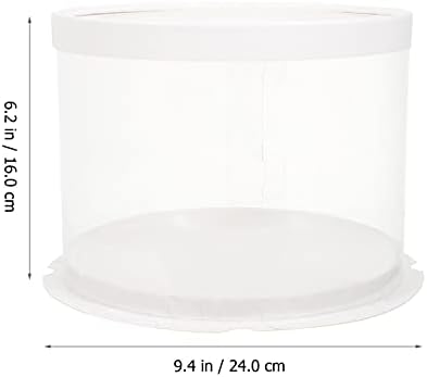 Jojofuny Cupcake Recainer 10x10x6 polegadas redondo caixas de bolo transparente, transportadoras de recipientes de