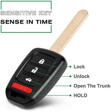 Vofono Keyless Entrada Remote Key FOB FITS PARA A HONDA ACORDO -2017 /HONDA CIVIC -2019 SUBSTITUIÇÃO PARA FCC