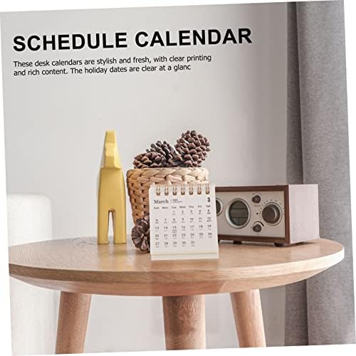 STOBOK 5PCS 2022 2022 Desktop decoração do calendário da mesa do escritório calendário de escritório calendário calendário