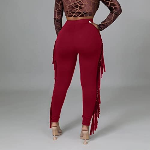 Miashui Plus Size Size Pant para mulheres Senhoras magras de cintura alta Tansel Bandrage calça casual de moda Mulheres PLUS TAMANHAS PETITE