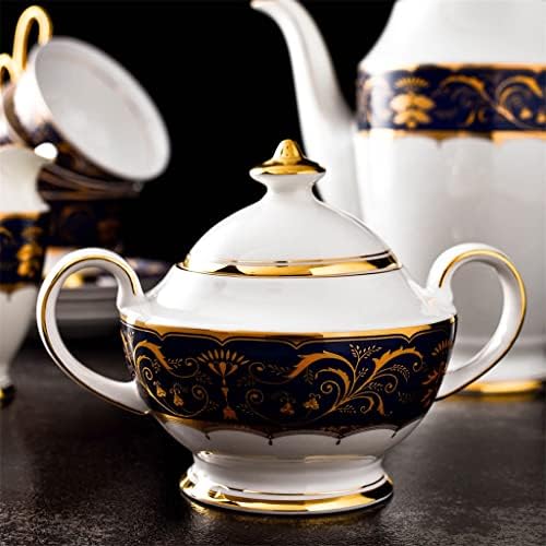 Zhuhw European 15pcs fino porcelana de o osso fino design de chá de porcelana de porcelana de porcelana e pires de chá de chá