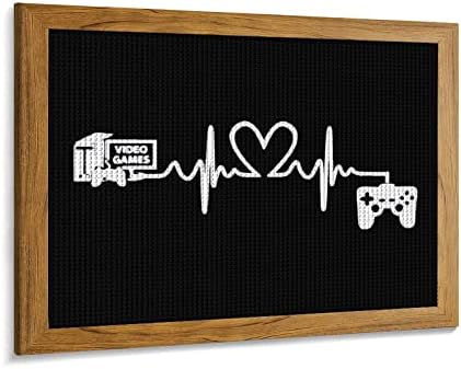 Gamer batbeat de videogame engraçado kits de pintura de diamante kits de imagem Frame 5D DIY Drill Full Drill Rhinestone Arts Decoração de parede para adultos madeira amarela 50 * 40cm